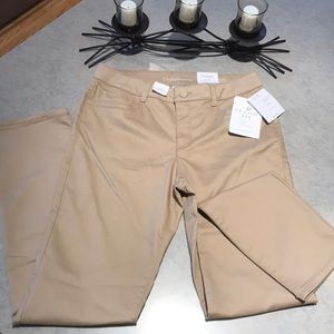 Croft & Barrow tan Secretly Slimming pants Sz 8L
